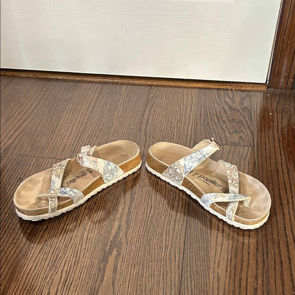 Birkenstock Papillio grey bronze Mayari slip on sandals sz 40 US 9 - Picture 4 of 7
